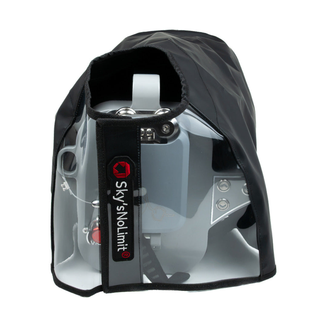 SNL protective rain cover fitted to a MODE Smart Spider powered ascender